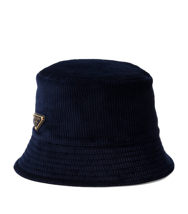Prada corduroy bucket hat, UK version