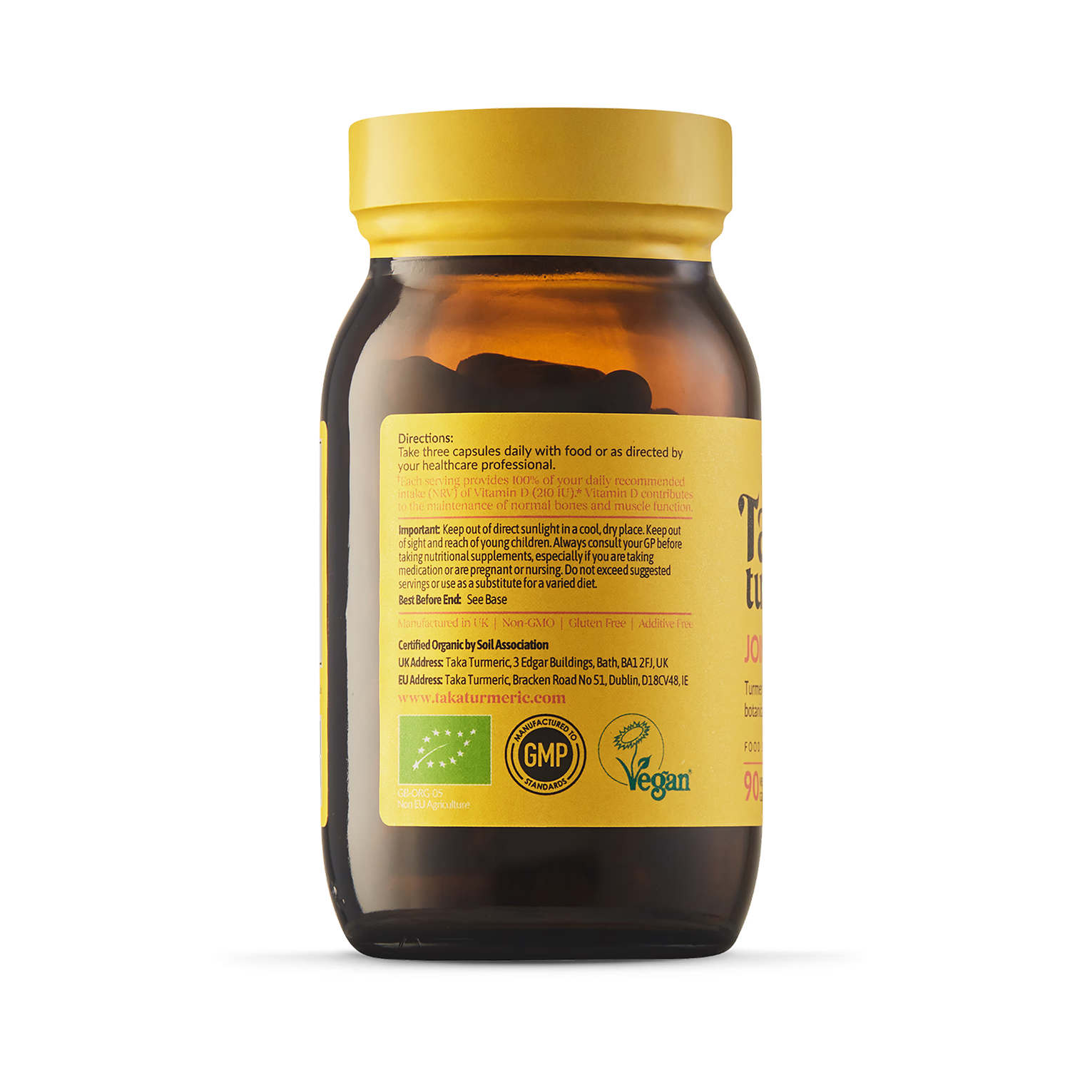 Taka Turmeric organic joint care 90 capsules - British product