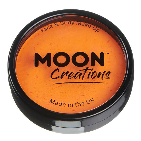 Moon Creations Bright Orange Face Paint Cake Pot, imported from the UK