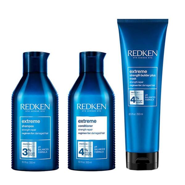 Redken Extreme Shampoo Conditioner & Strength Builder Mask