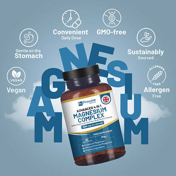 Prowise magnesium complex 4-in-1 90 capsules, imported from the UK