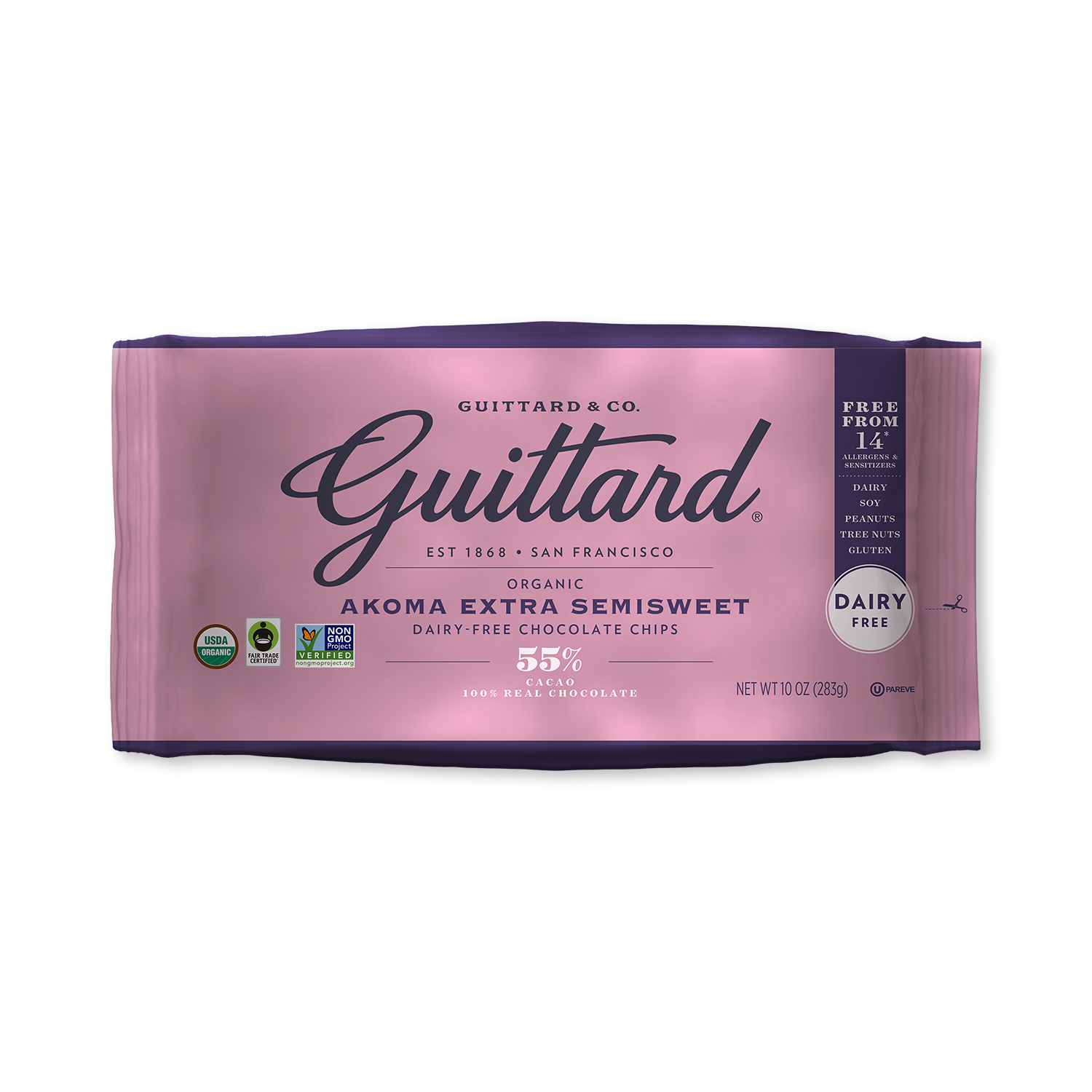 Guittard organic semisweet chocolate chips 283g, UK version