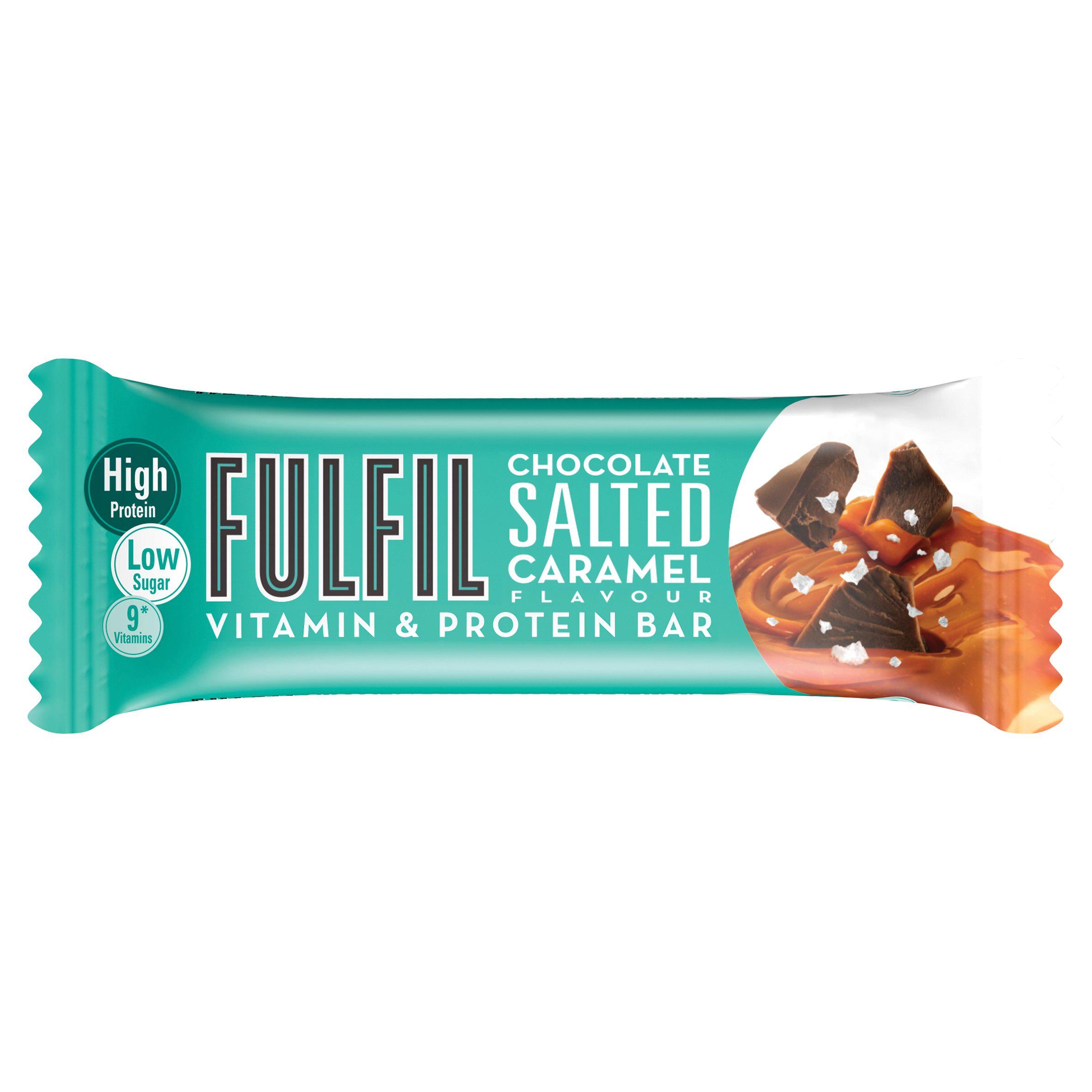 FULFIL Chocolate Salted Caramel Vitamin & Protein Bar Snack 40g GOODS Sainsburys   