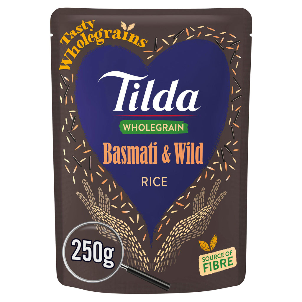 Tilda Microwave Rice Wholegrain Basmati & Wild 250g