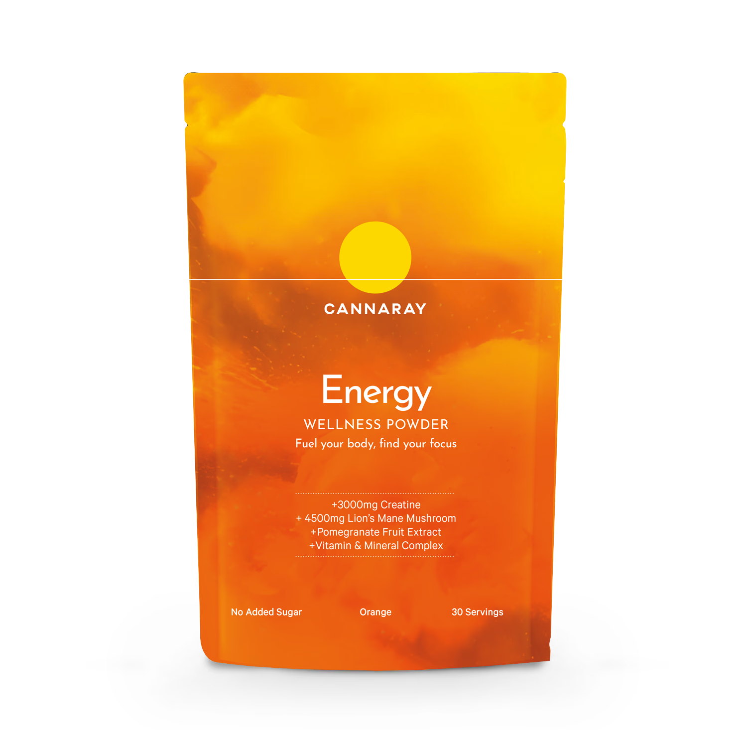 Cannaray Energy Wellness Powder Orange 150g - British product