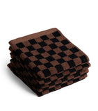 BAINA check quill facecloths set of 4 30x30cm - British product