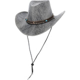 Smiffys grey distressed cowboy hat (British brand)