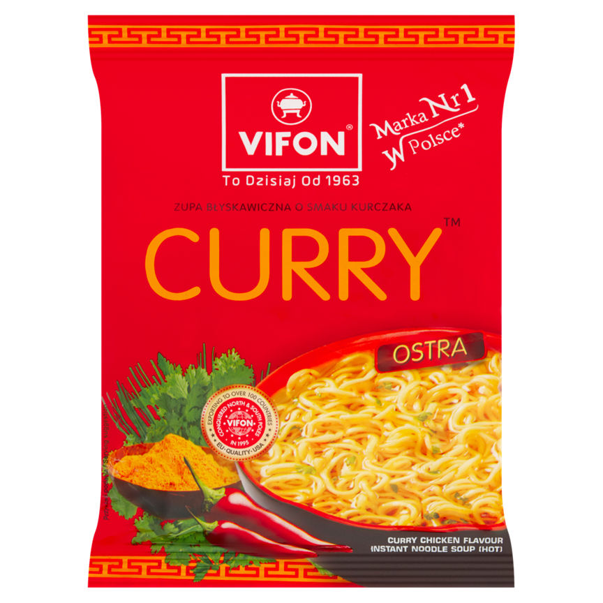 Vifon Curry Chicken Flavour Instant Noodle Soup Hot 70g GOODS ASDA   