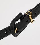 Saint Laurent calfskin buckle Cassandre belt - British product