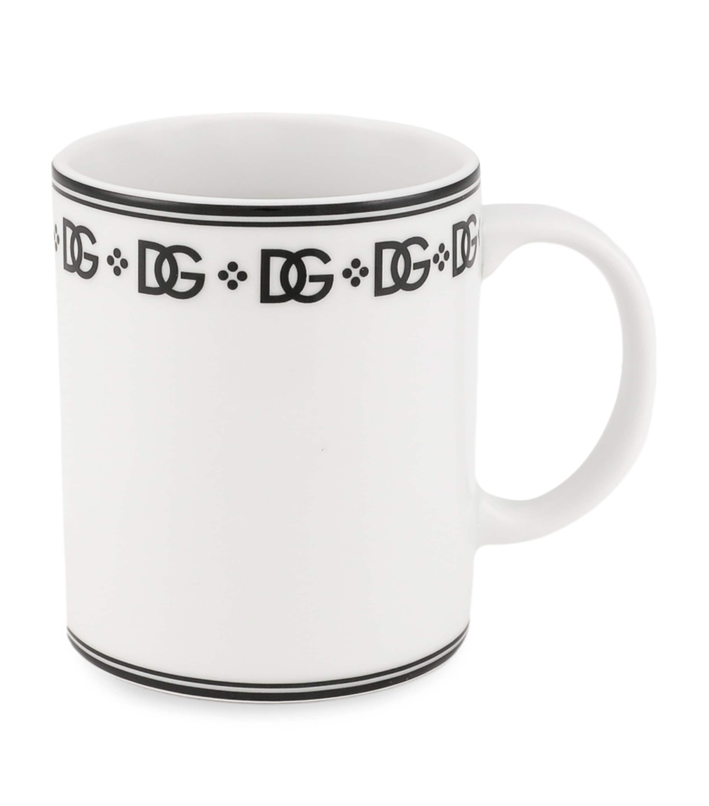 Dolce&Gabbana porcelain mug with monogram design 250ml capacity - British product
