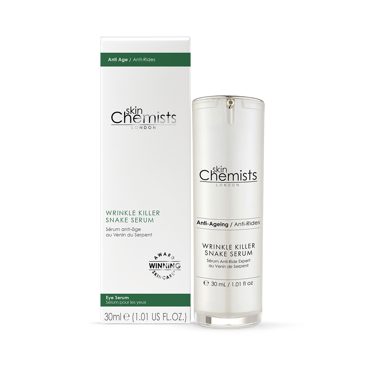 skinChemists Wrinkle Killer Anti-Ageing Snake Serum 30ml, UK version
