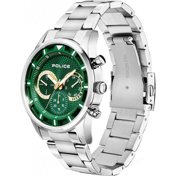 Police green men's driver watch model PEWJK2014301 (British brand)