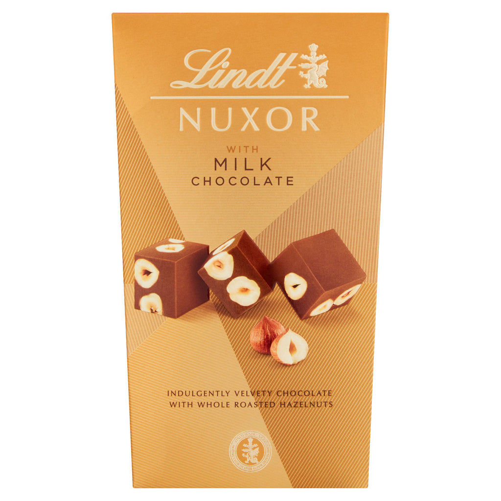 Lindt Nuxor with Milk Chocolate & Whole Roasted Hazelnuts Box 165g