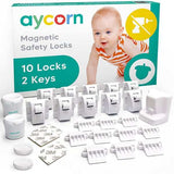 Aycorn Baby Safety Proof Magnetic Cupboard Locks - 10 Pack GOODS Superdrug   