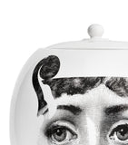 Fornasetti porcelain decorative vase with silhouette design, 30cm tall - British product