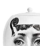 Fornasetti porcelain decorative vase with silhouette design, 30cm tall - British product
