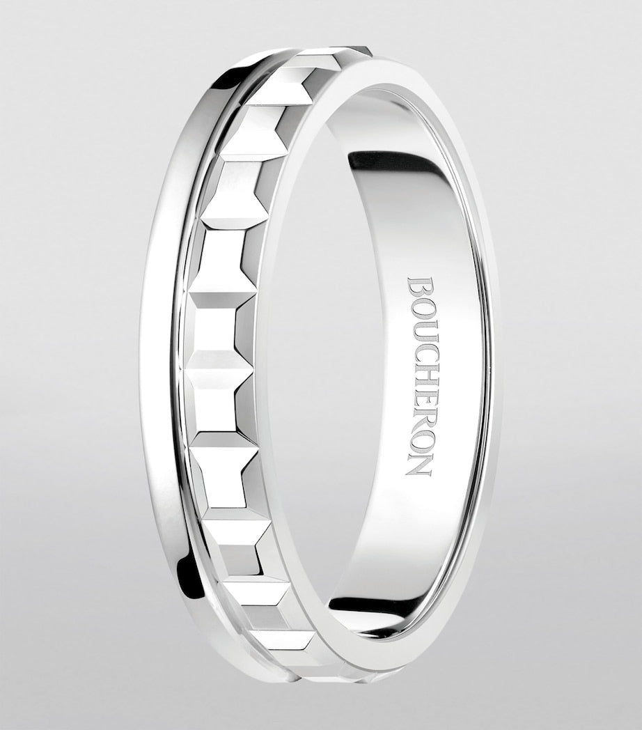 Boucheron Quatre Radiant Edition white gold wedding band (British brand)