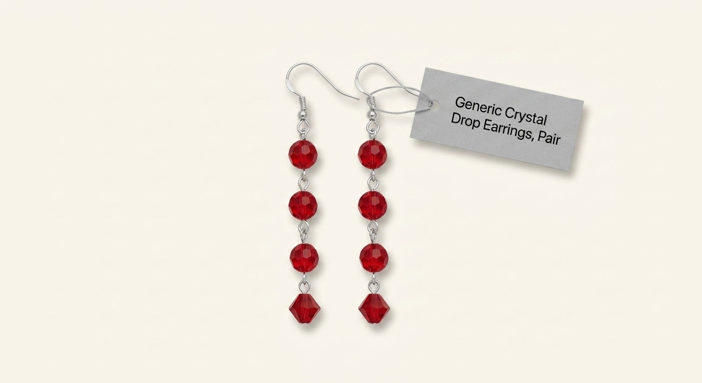 Dior gunmetal drop earrings with ruby crystals, imported from the UK