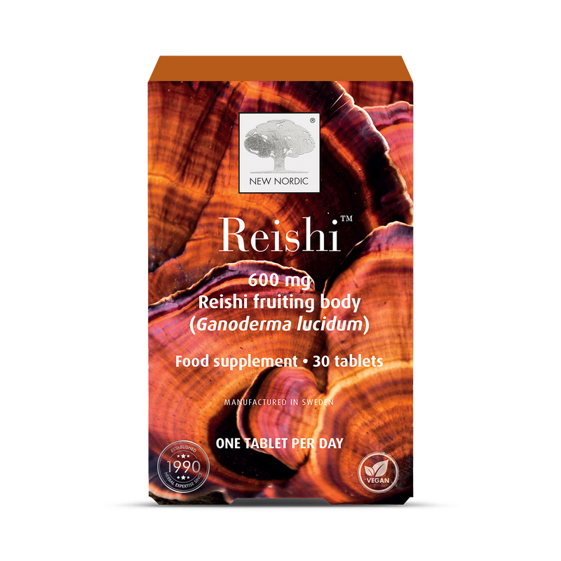New Nordic Reishi supplement 30 tablets 600mg, UK version