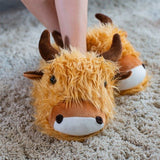 Fuzzy Friends Highland Cow Slippers up to UK size 7 GOODS Superdrug   