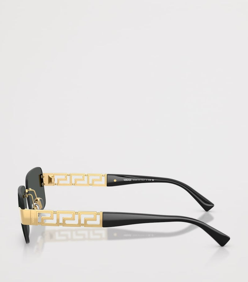 Versace metal rectangular sunglasses, UK version