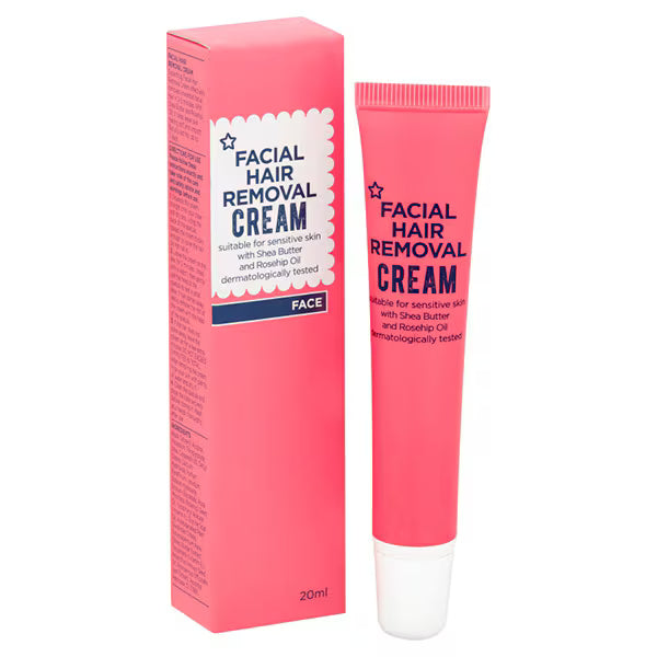 Superdrug Sensitive Gesichts-Haarentfernungscreme 20ml (Britische Marke)