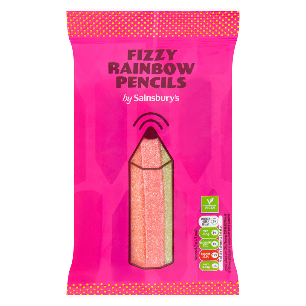 Sainsbury's Rainbow Pencil Sweets 160g