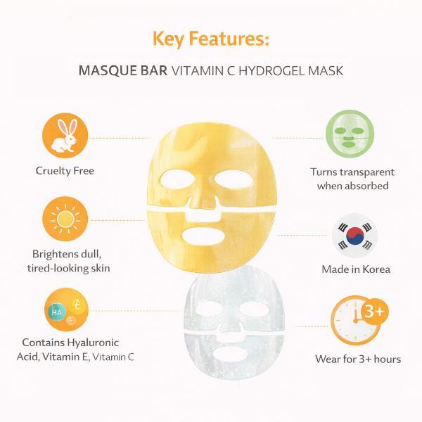Masque Bar Vitamin C brightening sheet mask (British brand)
