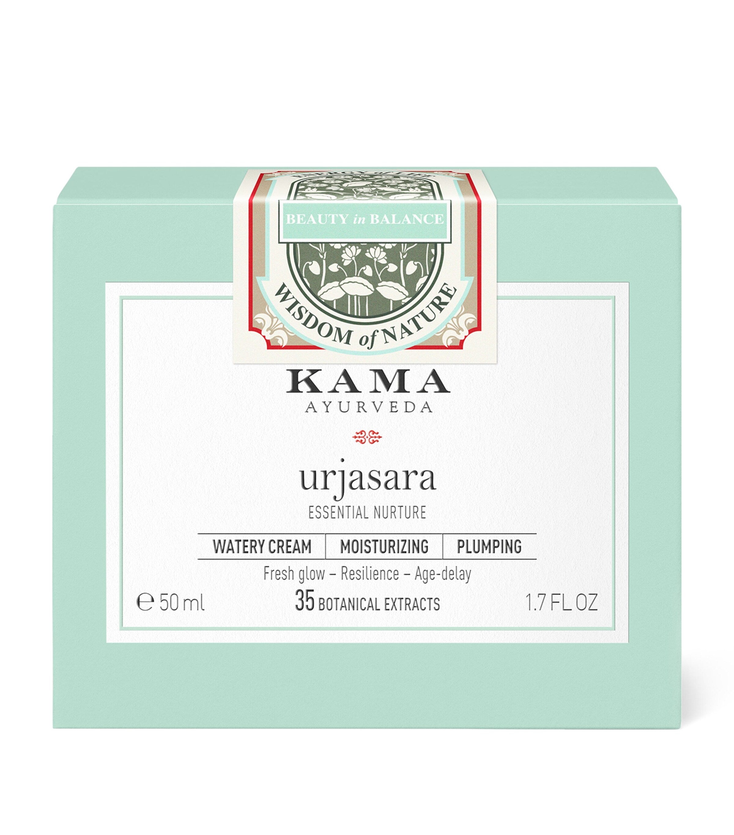 KAMA AYURVEDA Urjasara Watery Cream facial moisturiser 50ml, UK version