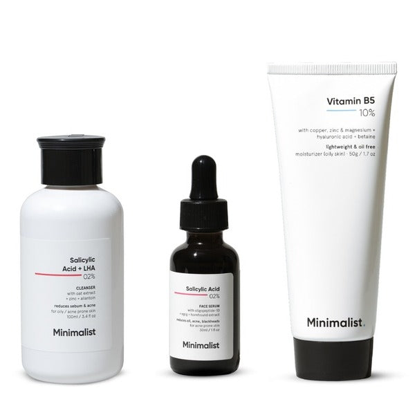 Minimalist Anti-Acne Skincare Routine Kit, Gift for Her/ Him