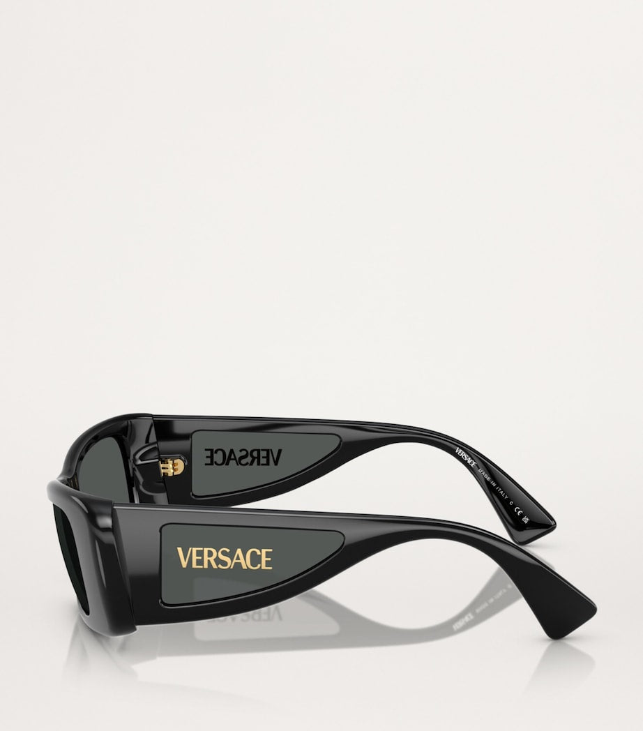 Versace acetate rectangular sunglasses with UV protection - British product