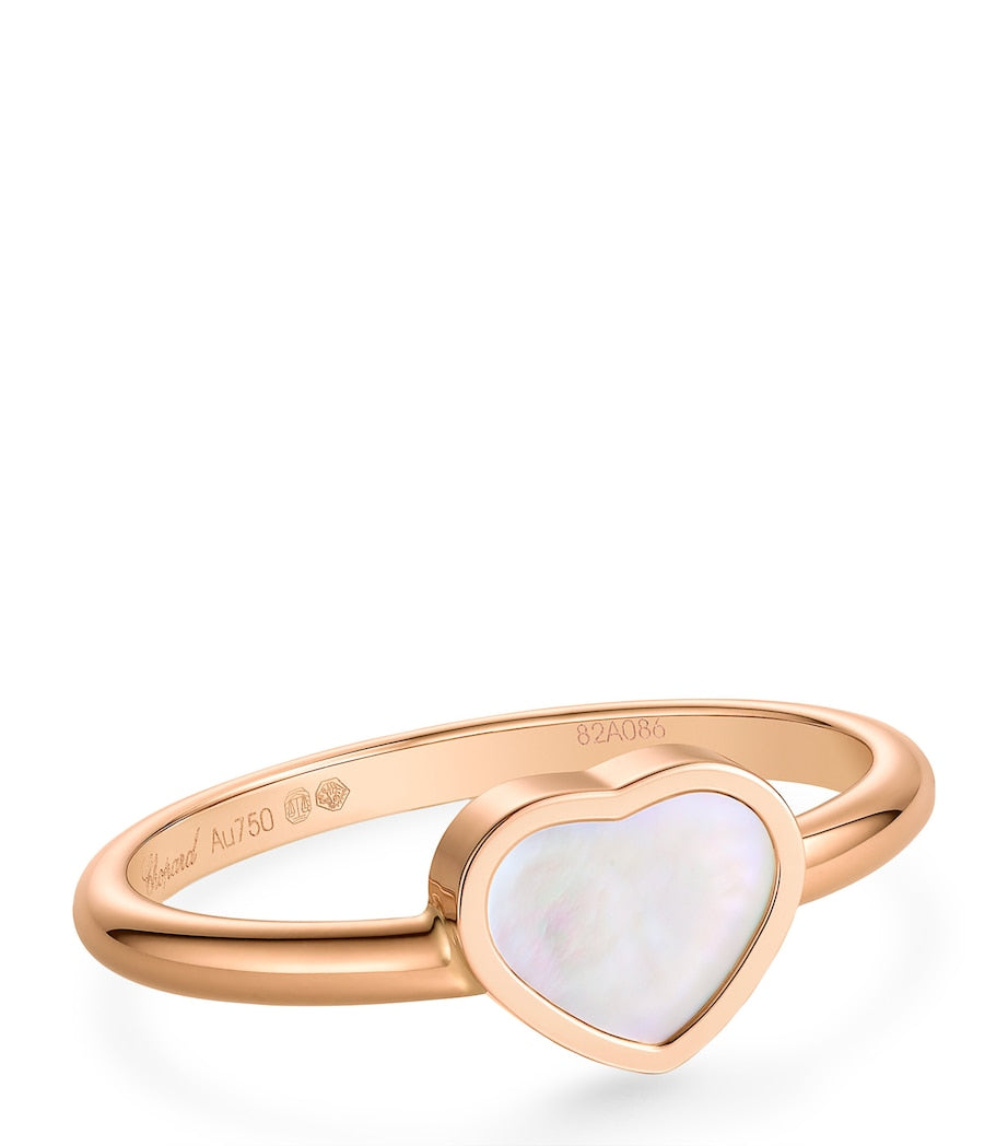 Chopard Happy Hearts ring rose gold mother-of-pearl - British product