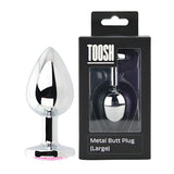 Loving Joy Toosh metal butt plug pink jewel, imported from the UK