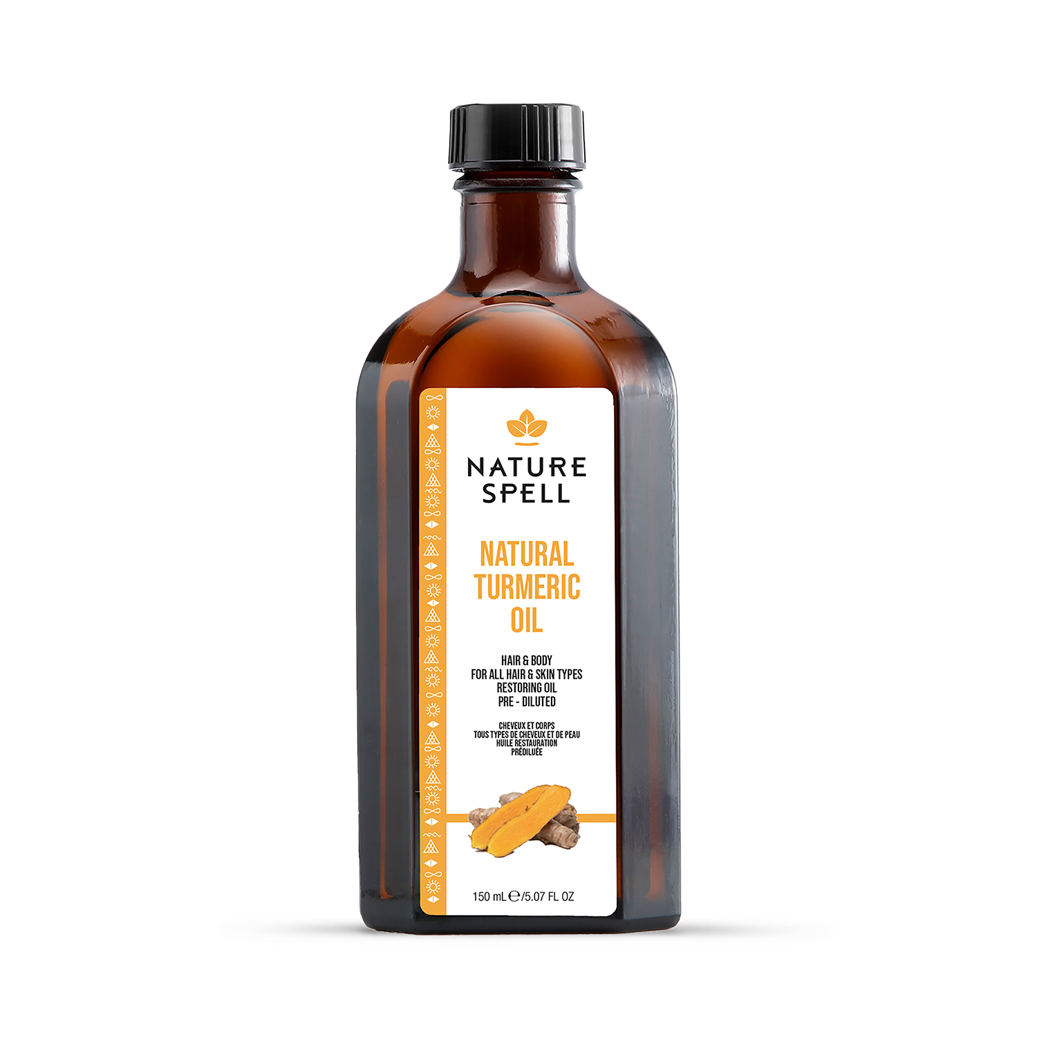Nature Spell Hair & Body Oil Turmeric 150ml, imported from the UK