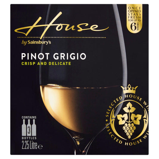 Sainsbury's House Pinot Grigio 2.25L All white wine Sainsburys   