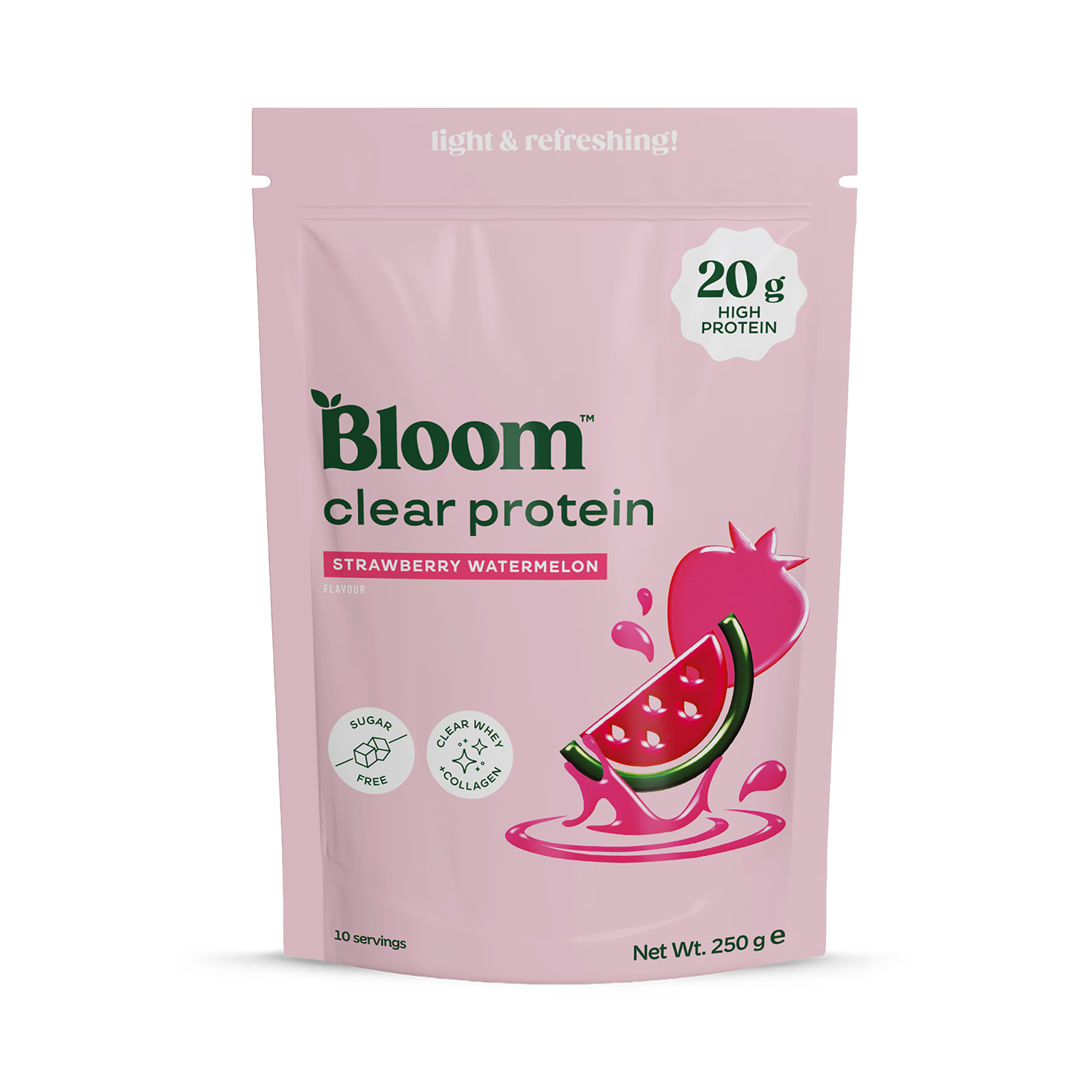 Bloom clear protein collagen strawberry watermelon 250g (British brand)