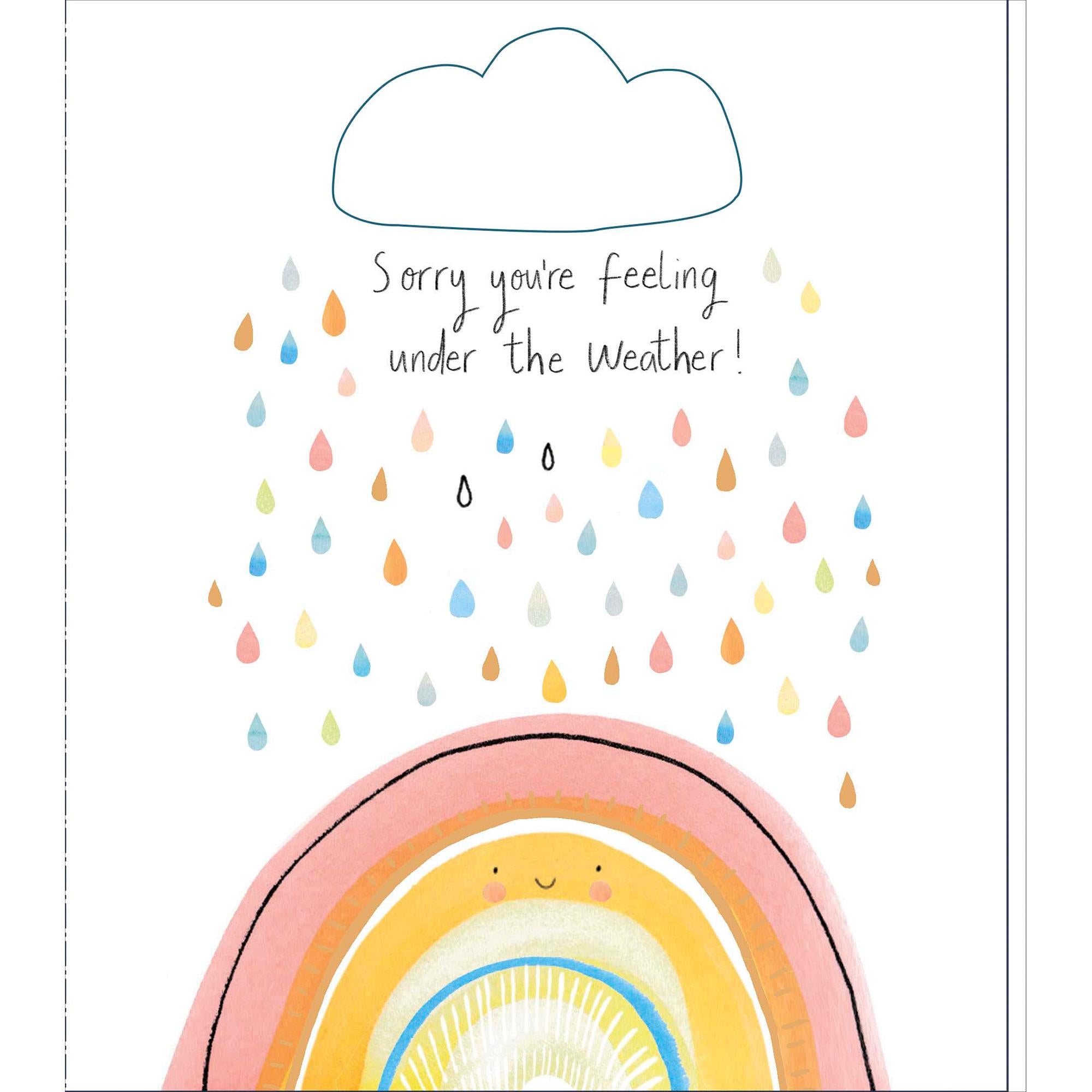 Sainsbury's Get Well Soon Card with Rainbow Greeting Card GOODS Sainsburys   