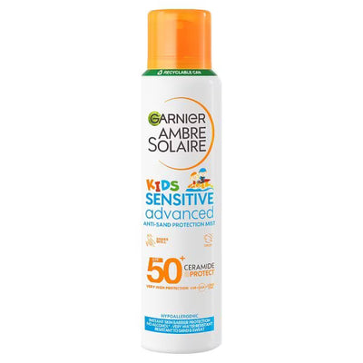 Superdrug Garnier Ambre Solaire SPF50 Sensitive Anti-Sand Mist 150ml Sun Cream- Buy online at McGrocer