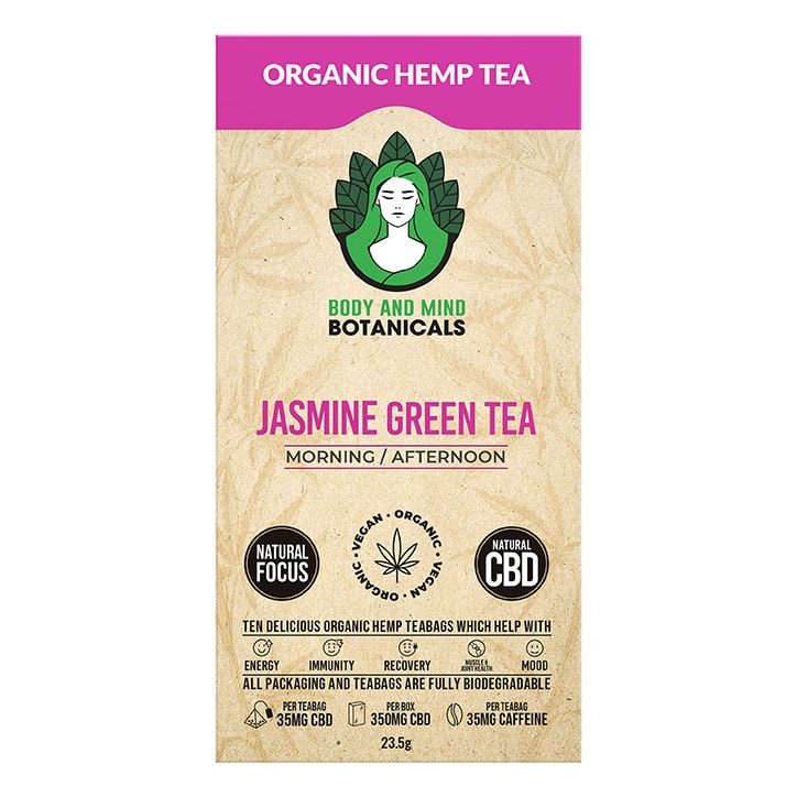 Body & Mind Botanicals CBD Hemp Tea Original 10 Tea Bags GOODS Holland&Barrett Jasmine  