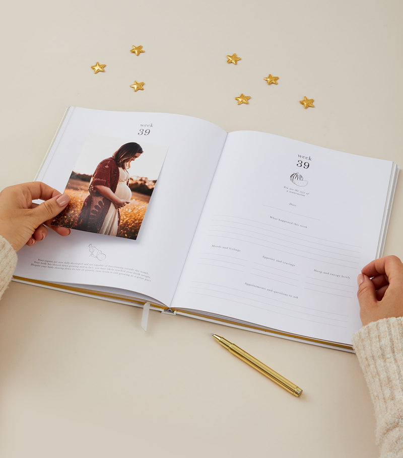 Blush and Gold Safari My Pregnancy Journal - British product
