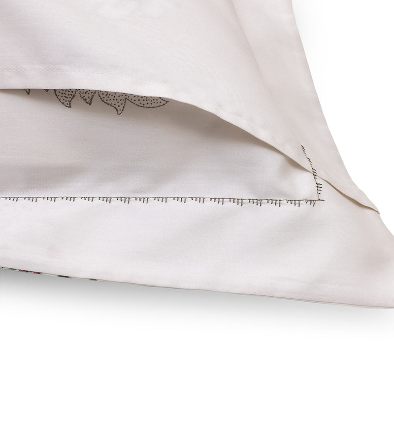 Yves Delorme square pillowcase in floral print, 65cm x 65cm (British brand)