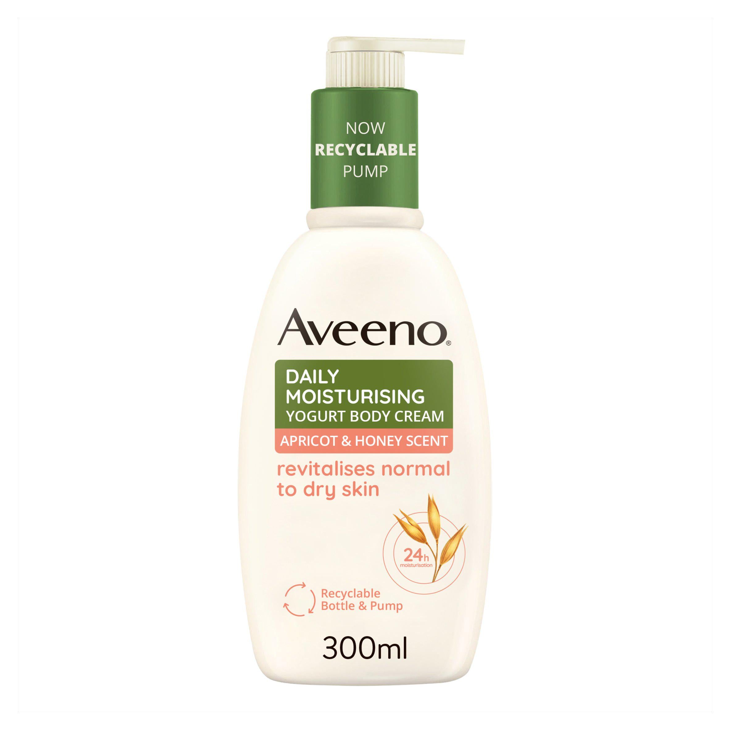 AVEENO Daily Moisturising Yogurt Body Cream Apricot & Honey Scent 300ml body cream & moisturisers Sainsburys   