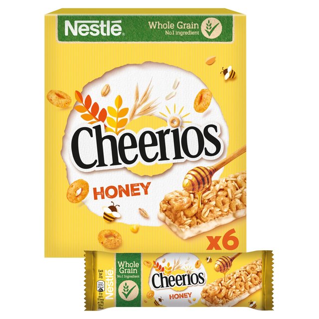 Honey Cheerios Cereal Bars   6 x 25g Food Cupboard M&S   