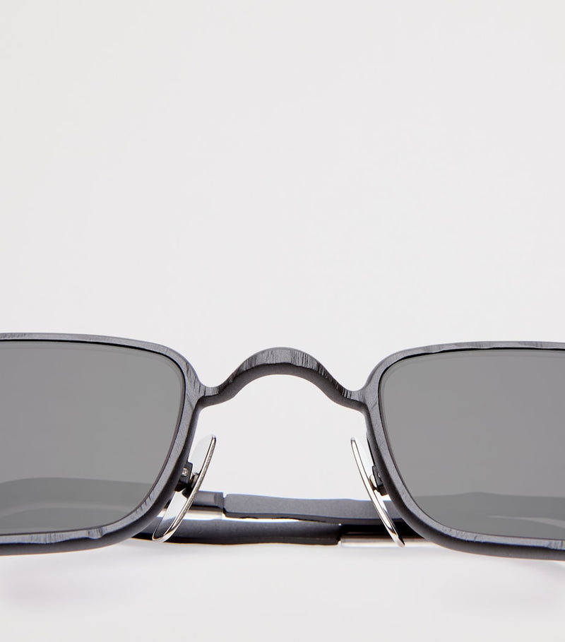 Kuboraum Z18 hand-hammered metal sunglasses (British brand)