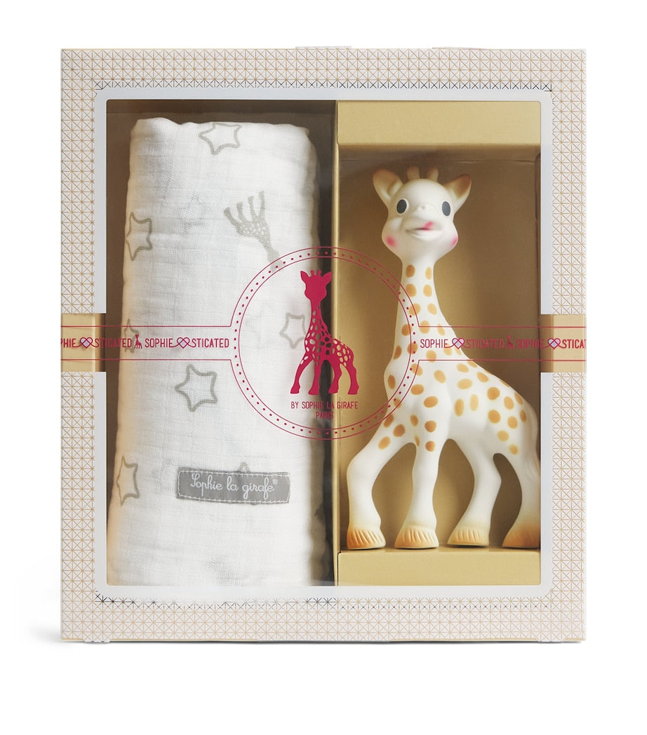 Sophie La Girafe Sophiesticated Swaddle Set gift box - British product