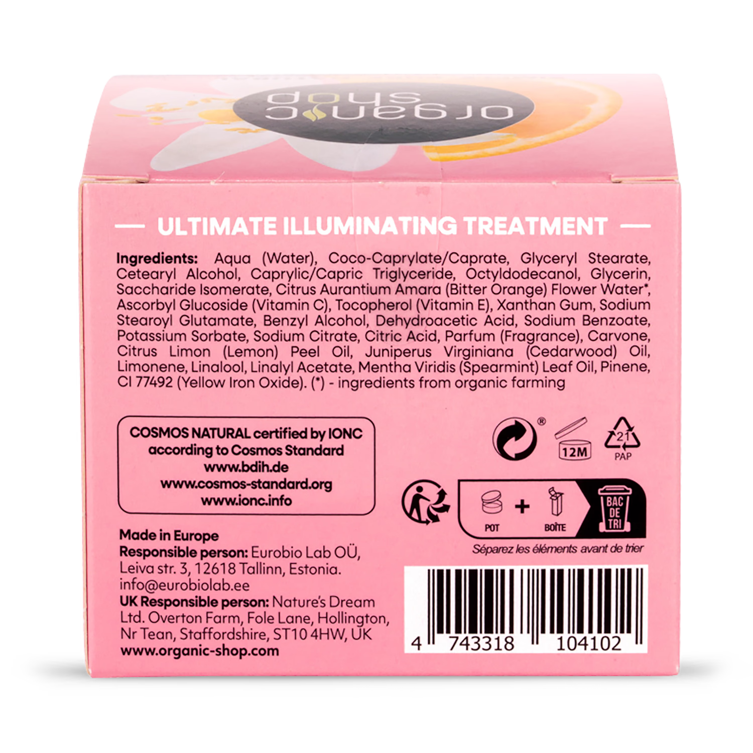 Organic Shop Orange Blossom face cream 50ml (British brand)