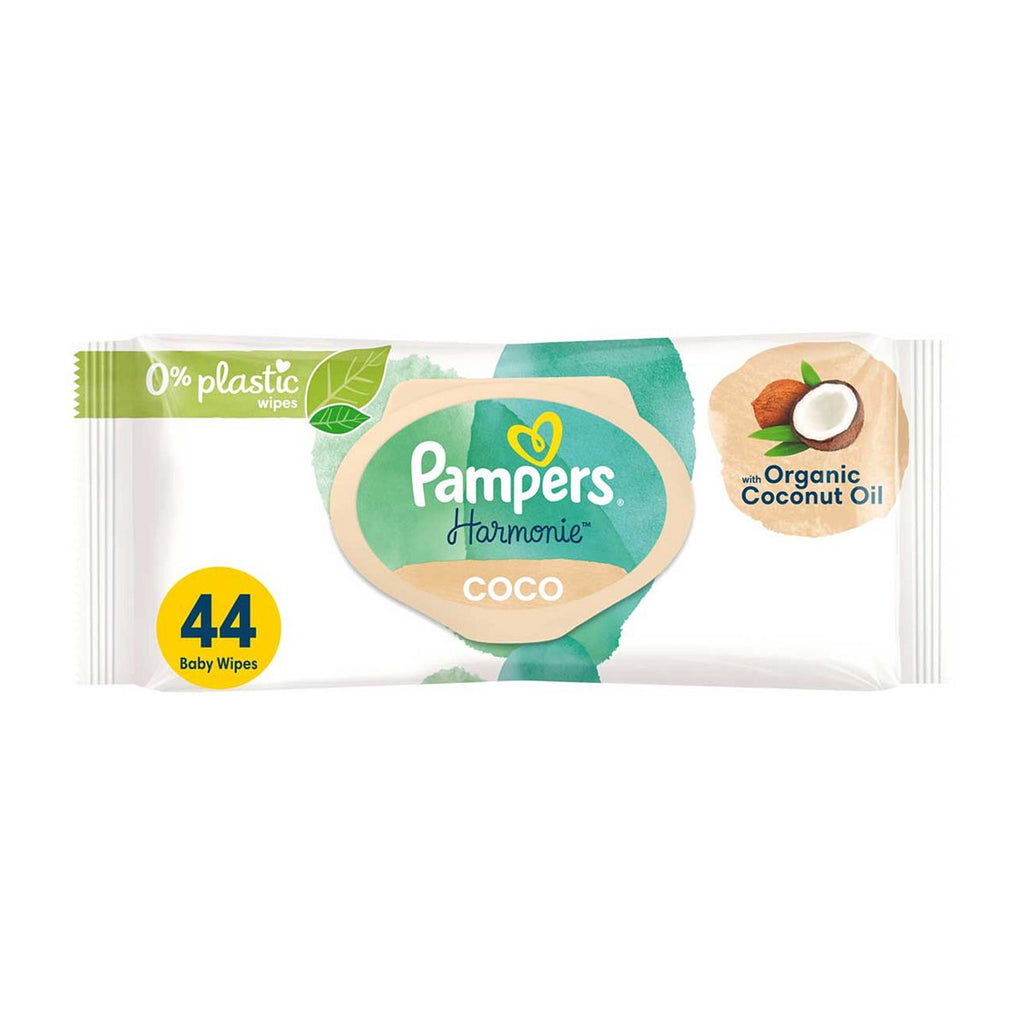 Pampers Harmonie Coconut Plastic Free Baby Wipes 42s