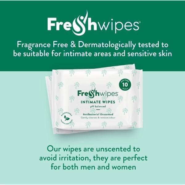 FreshWipes Unscented Intimate Wipes (two pack)