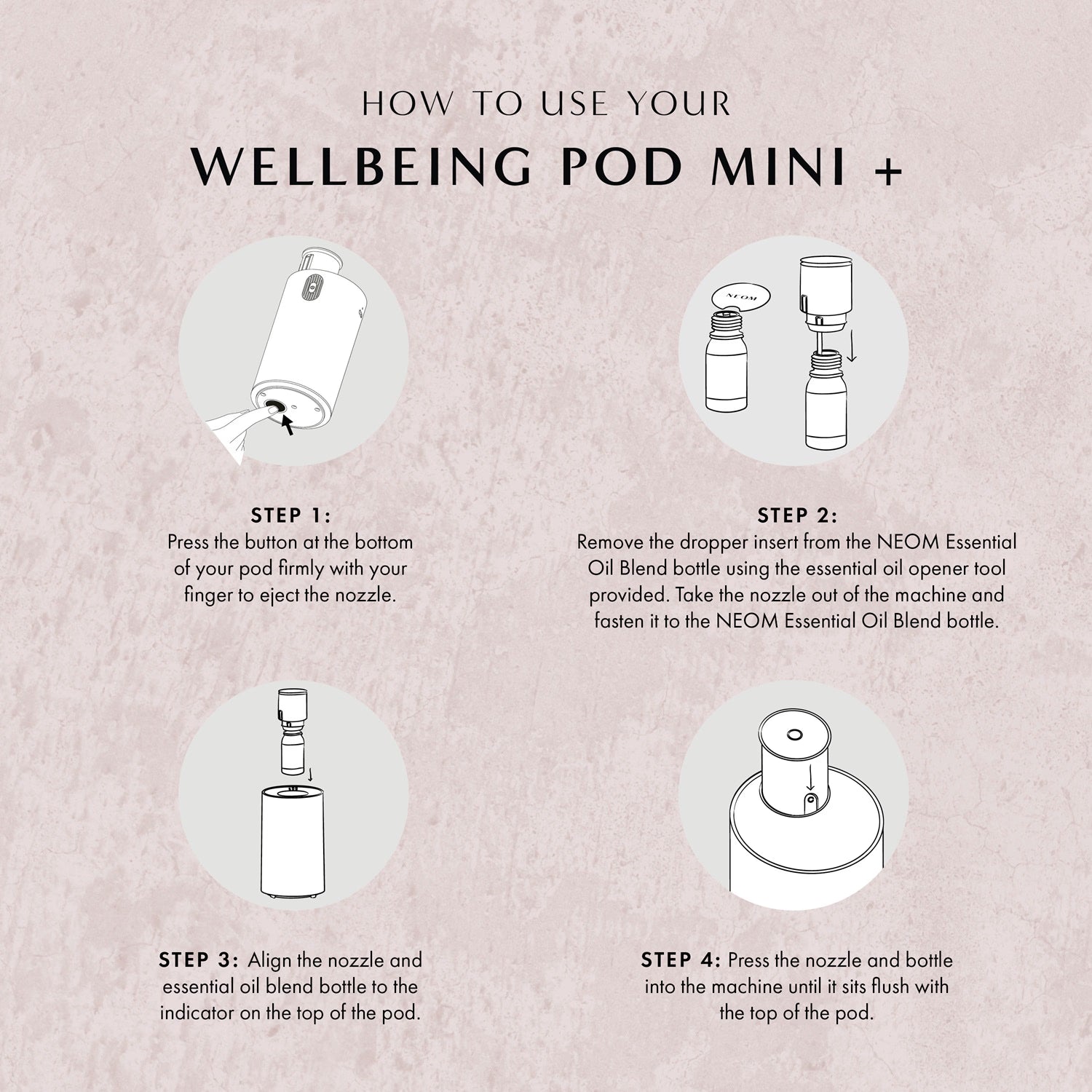 NEOM Wellbeing Pod Mini+ waterless diffuser white (British brand)