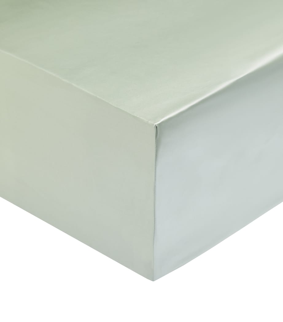 Gingerlily silk king fitted sheet sage green 150cm x 200cm, UK version